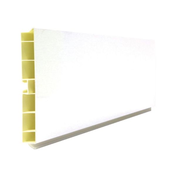 Volpato PVC podnožna letev H-120 4000mm (Inox / Bela)