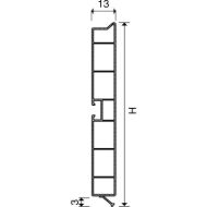 Volpato PVC podnožna letev H-120 4000mm (Inox / Bela)