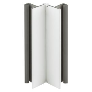 Kotna podnožna letev Flex, umetna masa, V: 120 mm, sijajno bela, s folijo