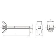 Garnitura za Spoj Pultov M6x100 mm