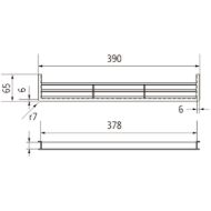 VOLPATO Zračnik za podnožje 390x65x13mm (Siv, Črn, Bel)-mere