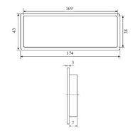 ZRAČNIK 170x40mm PVC (Bel, Črn, Rjav, Siv)-mere