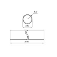 SISO X-Cev ø19x1,2mm L=3m Inox AISI 304-mere