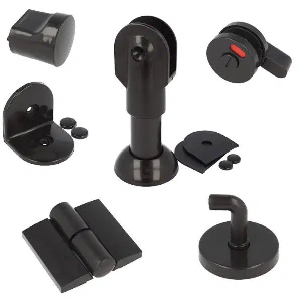 SISO X-Okovje PVC za WC Kabine Črn Desni (12-18mm)