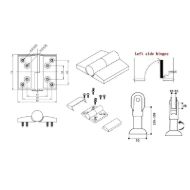 SISO X-Okovje PVC za WC Kabine Črn Levi (12-18mm)