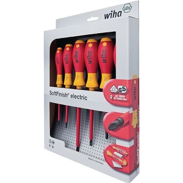 Wiha SoftFinish® electric 6-delni Set Električarskih Izvijačev 1000V