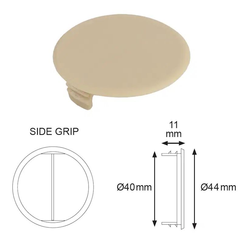 SISO Bež PVC Pokrivna Kapica Ø40 mm X-11.04.248-0