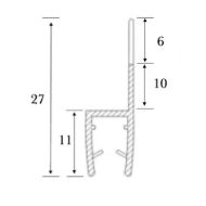 SISO X-tesnilo steklo-steklo 6mm 2,5m 15.22.280-1-mere