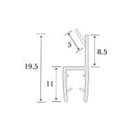 SISO X-tesnilo steklo-steklo 6mm 2,5m 15.22.285-1-mere