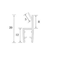 SISO X-tesnilo steklo-steklo 8mm 2,5m 15.22.286-1-mere