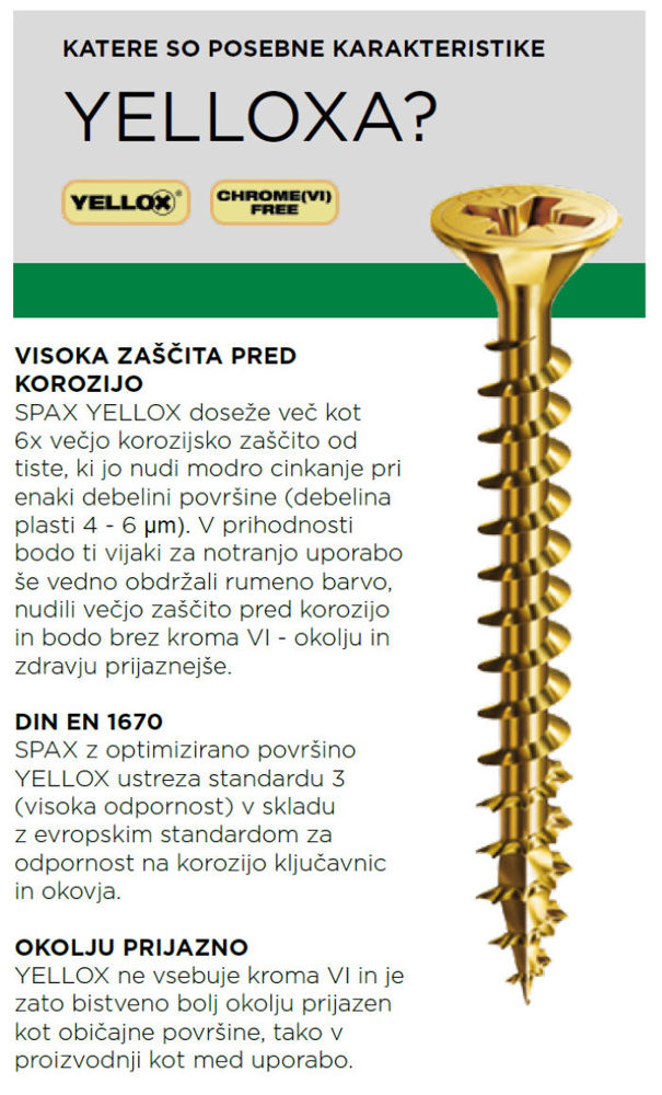 Karakteristike yellox spax